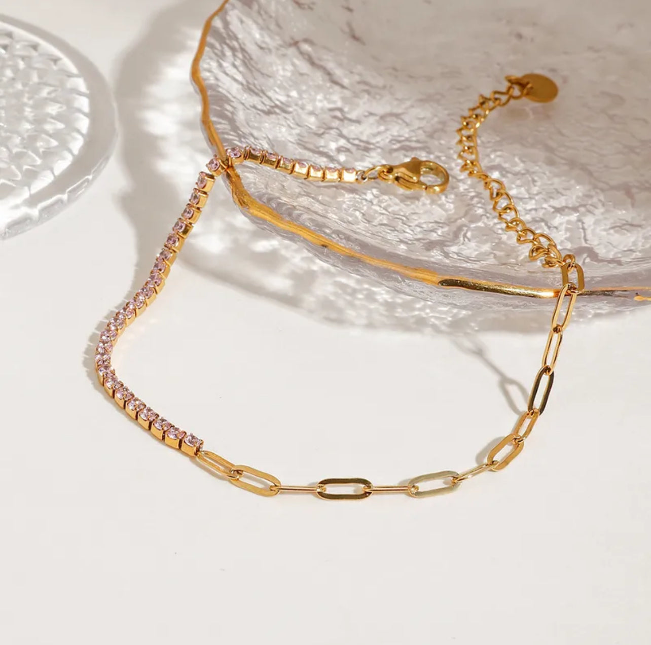 Pink braselet sircone